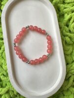 The Speckled Pink and Silver Stretchable Bracelet - Image 4