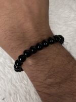 The Solid Black Stretchable Bracelet - Image 6
