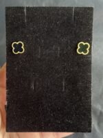 Noir Clover Premium Stud Earrings - Image 2