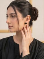 Noir Clover Premium Stud Earrings