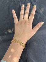 It Girl Cuff-Gold Stainless Steel Heart Bracelet - Image 4