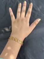 It Girl Cuff-Gold Stainless Steel Heart Bracelet - Image 5