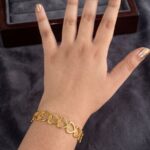 It Girl Cuff-Gold Stainless Steel Heart Bracelet