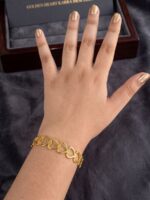 It Girl Cuff-Gold Stainless Steel Heart Bracelet