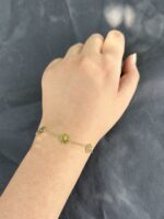 Dainty Gold Flower Bracelet - Image 6