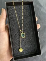 Emerald Deco Drop Premium Necklace - Image 4