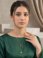 Emerald Deco Drop Premium Necklace