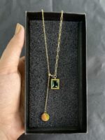 Emerald Deco Drop Premium Necklace - Image 2