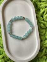 The Light Blue and Silver Stretchable Bracelet - Image 4
