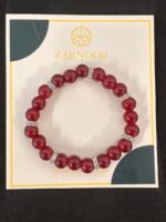 The Maroon and Silver Stretchable Bracelet - Image 2