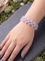 Lilac Lace Crystal Bracelet