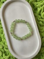 The Light Green and Gold Stretchable Bracelet - Image 4