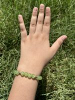 The Light Green and Gold Stretchable Bracelet - Image 2