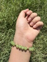 The Light Green and Gold Stretchable Bracelet - Image 3