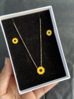 Golden Sunflower Enamel Set - Image 2