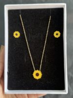 Golden Sunflower Enamel Set - Image 3