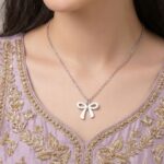 White Bow Pendant