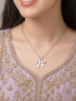 White Bow Pendant