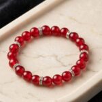 Crimson Silver Stretchable Bracelet