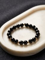 Midnight Gold Beaded Bracelet