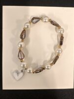 Smoky Pearl Heart Bracelet - Image 2