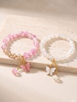 The Butterfly Charm Stretchable Bracelet Set