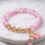 The Pink Butterfly Charm Stretchable Bracelet