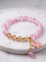 The Pink Butterfly Charm Stretchable Bracelet