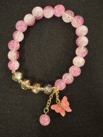 The Pink Butterfly Charm Stretchable Bracelet - Image 3