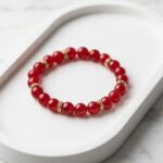 Ruby Halo Beaded Bracelet