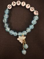 The Crystal Azure Butterfly Custom Name Bracelet - Image 2