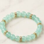 Mint Seafoam Crystal Beaded Bracelet