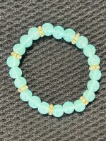 Mint Seafoam Crystal Beaded Bracelet - Image 3
