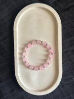 Soft Blush & Silver Beaded Bracelet - Image 3
