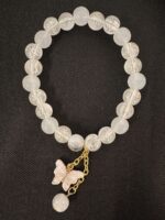 The White Butterfly Charm Stretchable Bracelet - Image 2