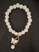 The White Butterfly Charm Stretchable Bracelet - Image 3