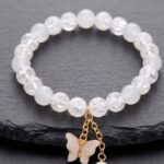 The White Butterfly Charm Stretchable Bracelet