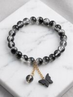 Black Butterfly Charm Bracelet