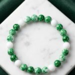 Independence Day Green and White Stretchable Bracelet