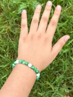 Independence Day Green and White Stretchable Bracelet - Image 2