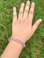 Purple Butterfly Charm Stretchable Bracelet - Image 2