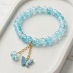 Sky Blue Butterfly Charm Bracelet