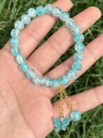 Sky Blue Butterfly Charm Bracelet - Image 3