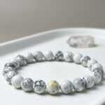 White and Grey Marble Unisex Bracelet