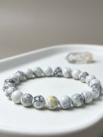 White and Grey Marble Unisex Bracelet