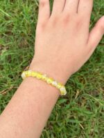 Yellow Butterfly Charm Stretchable Bracelet - Image 4